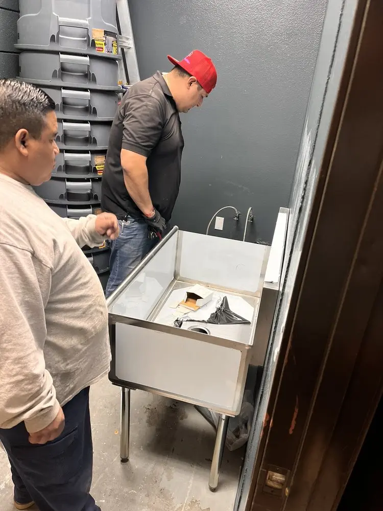 Commercial plumbing and sink installation in Encina